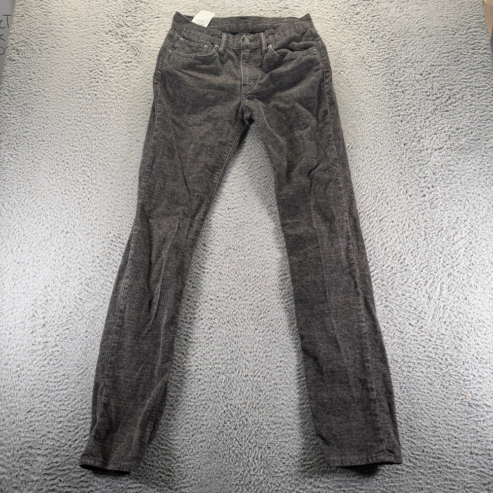 Levi's 511 Pant Men's 29x34 Black Cotton Corduroy Chino Skinny Preppy Business